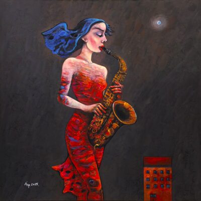 Die Saxophonistin