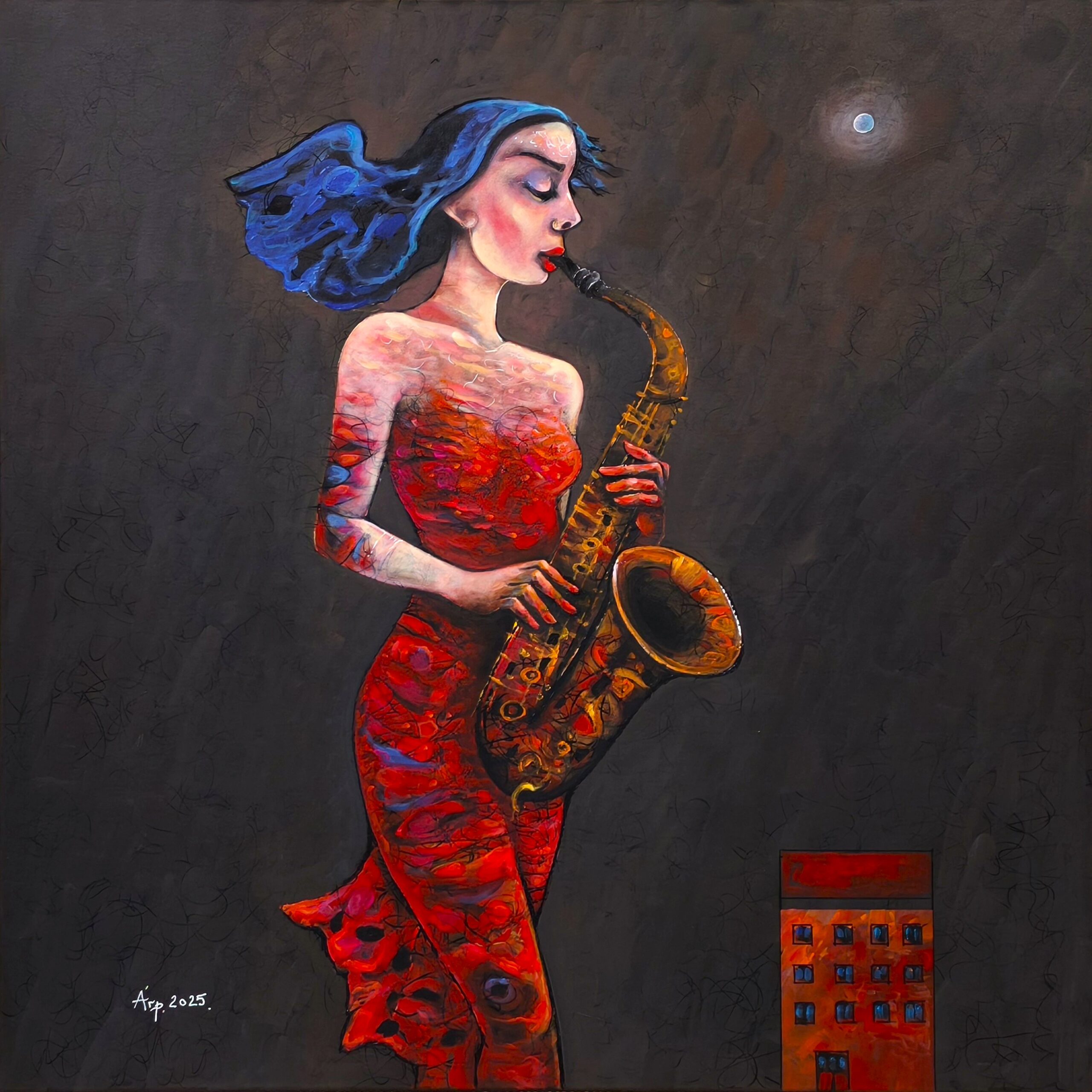Die Saxophonistin